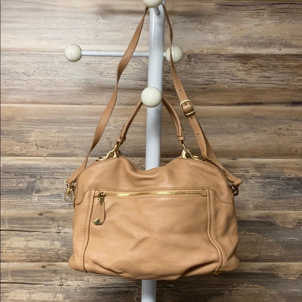 Sisley Tan Satchel Bag EUC P21